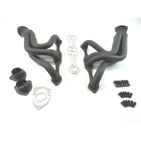 Absurdo Small Block Chevy Universal Street Rod Headers, Black AB2207894