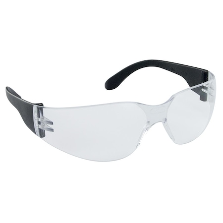 Sas Safety Nsx Safety Glasses W/ Clear Lens, Black Temple, Polybag SAS5340