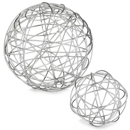 Homeroots 7" X 7" X 7" Silver Large Wire Sphere 354743