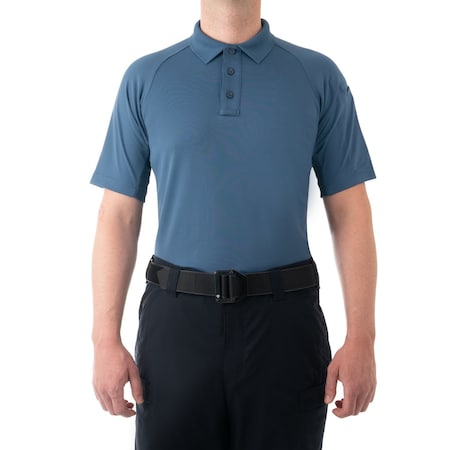 First Tactical PERFORMANCE POLO SHORT SLEEVE, 100% Polyester, Button, 1 Pocket(s), French Blue, 5XL 112509