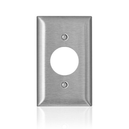 Leviton WallPlate, SingleCircularOpening, SS SS7-40
