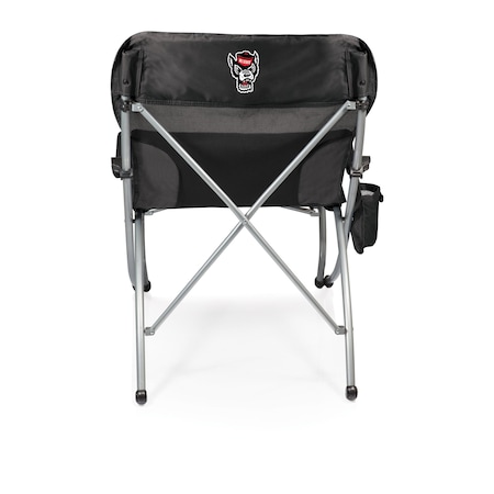 Picnic Time Family Of Brands NCAA NC State Wolfpack PT-XL Heavy Duty Camping Chair - XL Beach Chair - 400 lb Capacity, Black 793-00-175-424-0