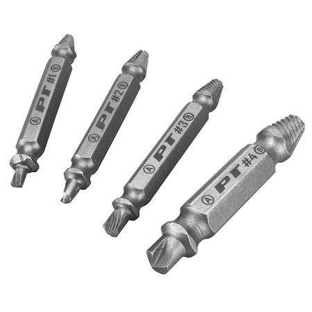 Performance Tool X-Trax 4-Piece Stripped Screw Extractor Set W491