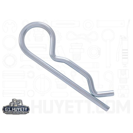 Huyett Bridge Pin, Zn Plt Spg Stl, .148 Wire Dia x 3 L x .5 In Eye Dia x Fits .5 to 5/8 Shft BP-201