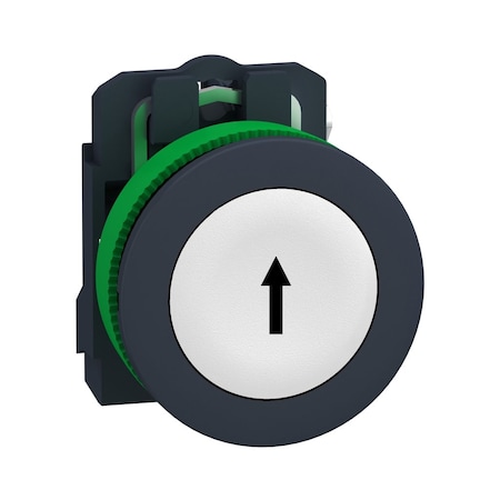 Schneider Electric Push Button Operator, 30 mm, 1NO, White XB5FA3341