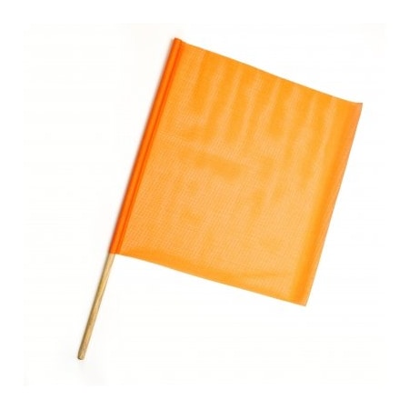 Mutual Industries Vinyl Open Mesh Flag orange, 10PK 14975-27-18