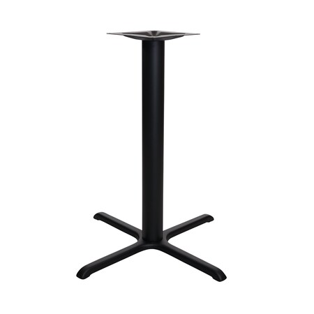 Bfm Seating Stamped Steel - 36 x 36 Cross Base - Bar Height - 4in Column - 11 7/8in Bolt-On Top Plate STB-36364TBP