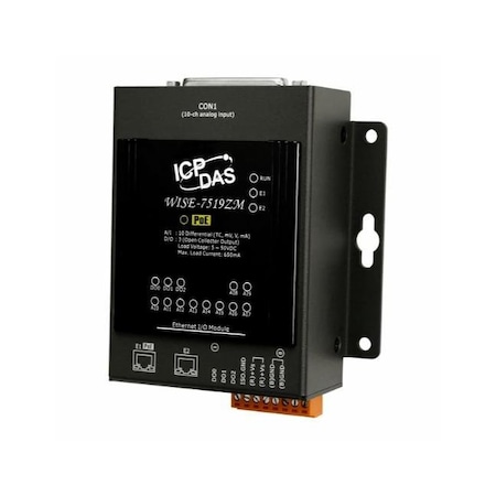 Icp Das 10-channels universal AI, 3-channels DO and 2-port Ethernet Switch with DN- WISE-7519ZM/S2