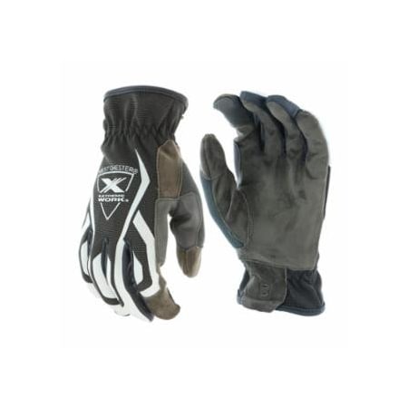 Pip Extreme Work MultiPurpX Gloves, Medium, Black/Gray, Elastic Wrist 813-89300/M
