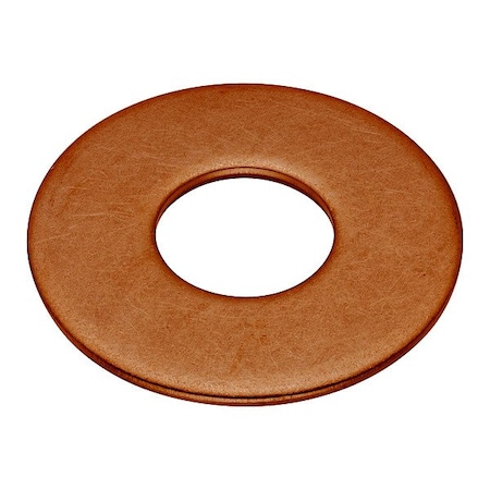 Zoro Select Flat Washer, For Screw Size 3/4 in , Copper Plain Finish, 2 PK WASB34RCU