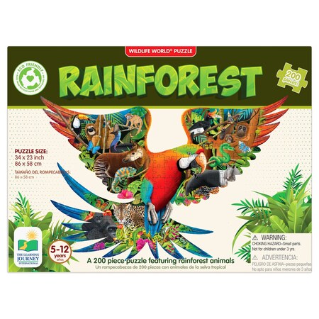 The Learning Journey International Wildlife World, Rainforest Puzzle, 200-Piece Set 223468