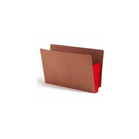 Smead Pocket Folder, End Tab, 5.2", Red, 10PK 74696