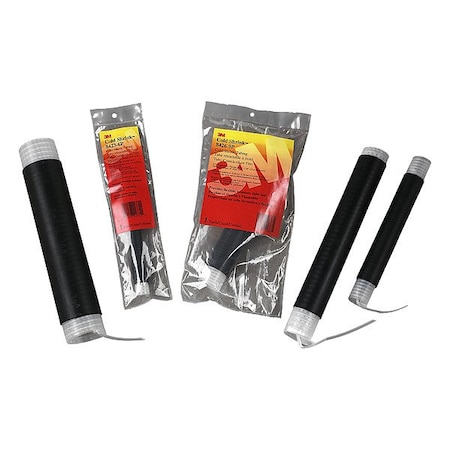 3M Cold Shrink Insulator, 2:1 I.D. Shrink Ratio, 1.94 in I.D. Before Shrinking, Black, 8 in 8428-8