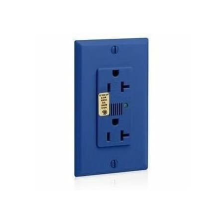 Leviton Surge Protector Receptacle, 20 Amp, 125 Volt, 5-20R NEMA, Blue 7380-B