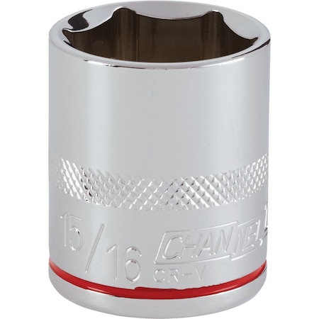 Channellock 1/2'' Drive 15/16'' 6-Point Shallow Standard Socket 302776