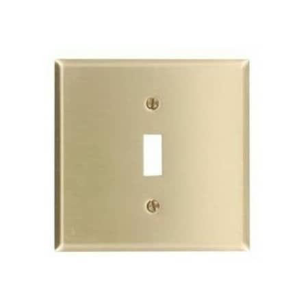 Leviton Switch Wallplate, Standard Size, Gang 2, Brass 81040