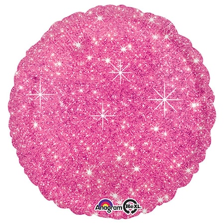 Loonballoon Bachelorette Balloons, 18 inch Round - Faux Sparkle HOT Pink 2 pcs LOON-LAB-32330-02-A-U