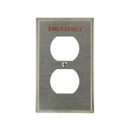 Leviton WallPlate, DuplexOutlet, StainlessSteel 84003-E40