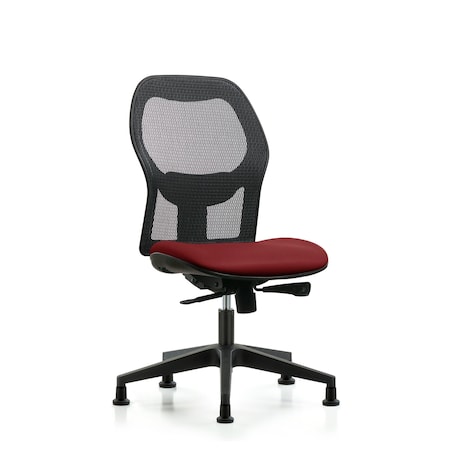 Blue Ridge Ergonomics Mesh Back Chair, Borscht Seat, Glides BR-EXE-VMDHCH-RG-H0-A0-RG-8815