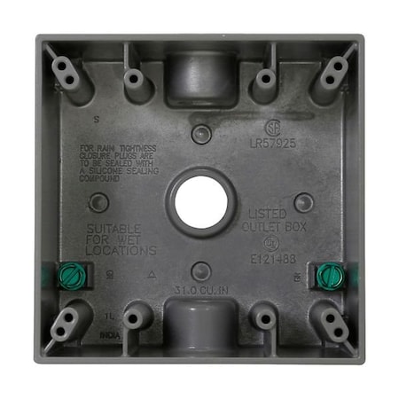 Crouse-Hinds Eaton Crouse-Hinds series weatherproof outlet box, 10PK TP7086