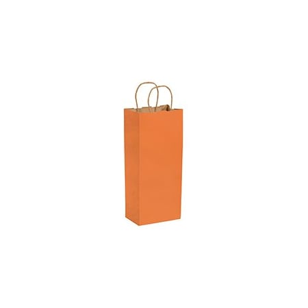 Bubblefast 250-5 1/2 x 3 1/4 x 13'' Orange Tinted Shopping Bags, 250PK BFBGS115O