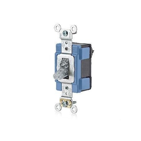Leviton Lev-Lok Toggle SP 15A Illum Clear M1201-LHC