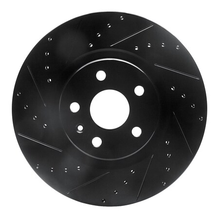 Dynamic Friction Co DFC Brake Rotor - Drilled and Slotted - Black 633-46027L