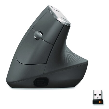 MX Vertical Advanced Ergonomic Mouse, LH/RH Hand Use, Graphite