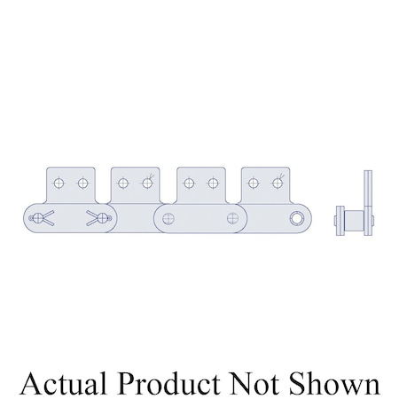 Hkk Chain HKK Double Pitch Riv Standard Conveyor w/SA-2 Att on Every P, 1.5P, .469 Dia x .5 W DC060RSA2EV
