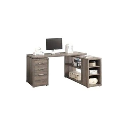 Monarch Specialties Computer Desk, Home Office, Corner, Storage Drawers, L Shape, Work, Laptop, Laminate, Brown I 7319