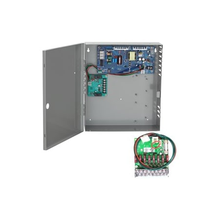 Von Duprin 2A Power Supply, Fused 8 Zone Option Board, 12/24VDC, Battery Back-Up PS902-8F