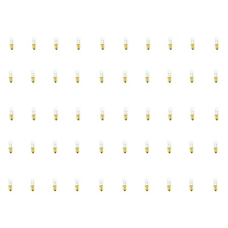 Bulbrite 15w T4 Clear Dimmable (E12) Candelabra Screw Base Warm Wht Lght Incandescent Lght Bulb, 2700K, 50PK 861392
