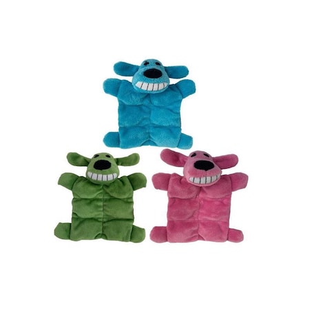 Multipet Assorted Loofa Squeakin Mat Dog Toy Medium 44203-12