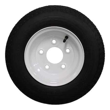 Antego Trailer Tires 480-8 4.80-8 4.80x8 4.8-8 with 8in White 5 Lug Rim, Load Range C, 6PR, Set Of 2, 2PK A83750101157064808