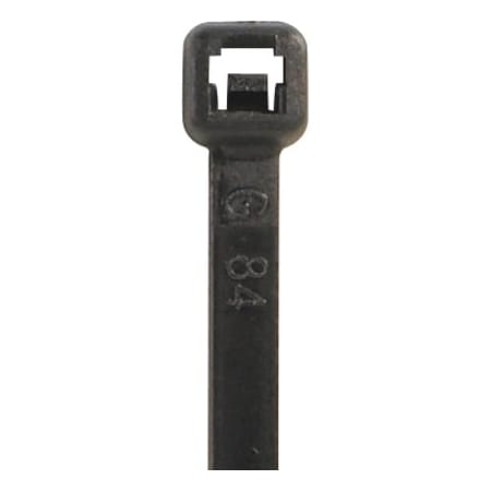 Partners Brand Cable Tie, 36 in L, Black, Nylon, 175 lb Strength, 100 PK CTUV36175