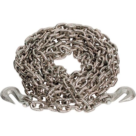 S-Line ANCRA Transport Chain Assembly with Clevis Hook, 3/8 in, 20 ft L, 5400 lb Working Load, 43 Grade 49958-38-20