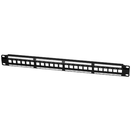 Monoprice Rackmount Keystone Jack Panel, 24 Ports 7260