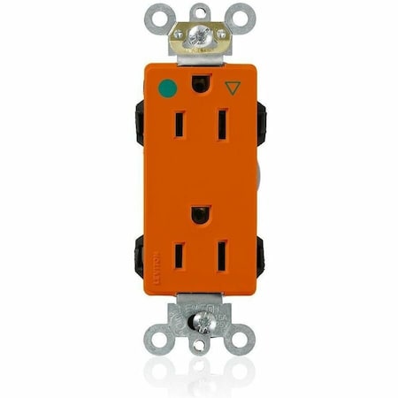 Leviton Hospital Grade Decora Receptacle, 15 Amp, 125 Volt MD820-IG