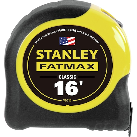 Stanley FatMax 16 ft. L X 1.25 in. W Compact Wide Blade Tape Measure 33-716