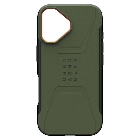 Urban Armor Gear Civilian Magsafe Case For Apple Iphone 17 - Olive And Orange 114547117297