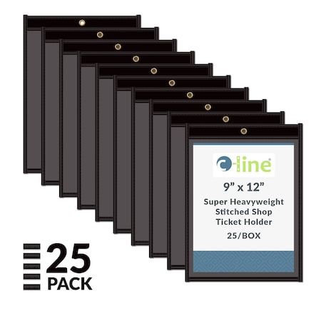 C-Line Products Shop Ticket Holders, 1 Side, 9 x 12", PK25 45912