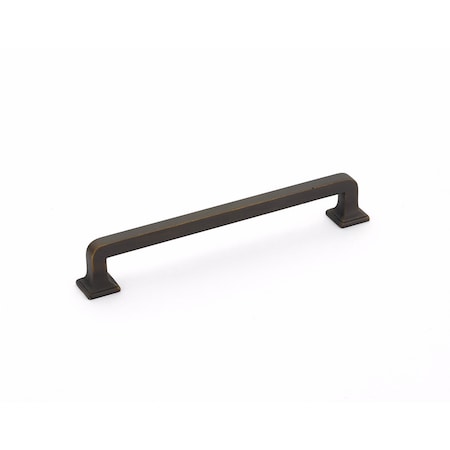 Schaub 6in Center to Center Menlo Park Cabinet Pull Ancient Bronze Finish 537-ABZ