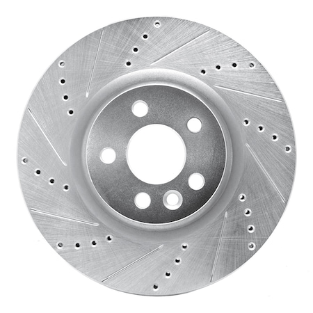 Dynamic Friction Co DFC Brake Rotor - Drilled and Slotted - Silver 631-11025L