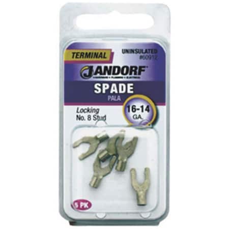 Jandorf Specialty Hardw 60912 Uninsulated Locking Spade Terminal - 16-14 ga., 8 in. Stud 3401171