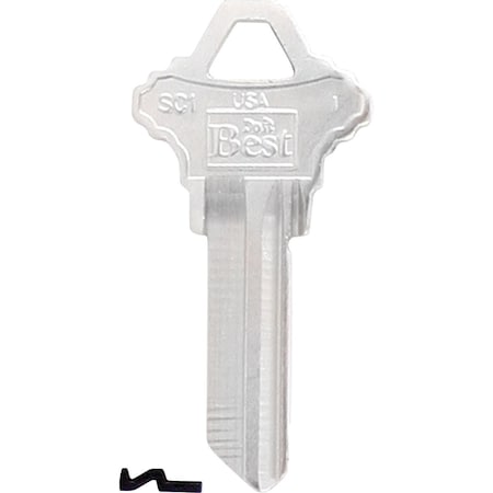 Ilco Do it Best Schlage Nickel Plated House Key SC1 / 1145 DIB, 10PK IAP99990924