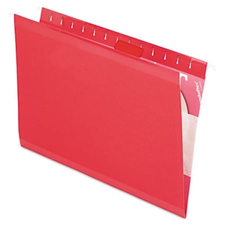Pendaflex Reinforced Hanging File Folders- Kraft- Legal- Red- 25/Box, 25PK 415315RED