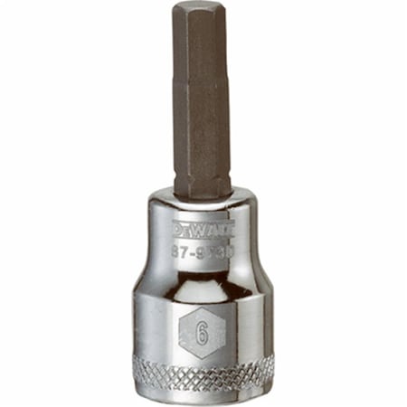 Stanley 0.37 in. Drive, 6 mm Polished Chrome Vanadium Steel Hex Bit Socket, TRVAL116652 227656