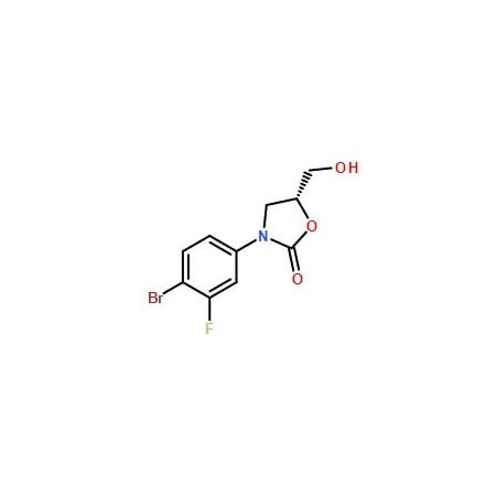 Ak Scientific (R)-3-(4-Bromo-3-fluorophenyl)-5-(hydroxymethyl)oxazolidin-2-one (1g), CAS 444335-16-4 6123AB-1g