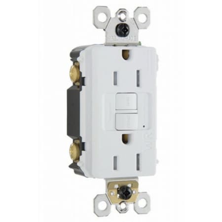 Legrand Pass & Seymour radiant Series GFCI Duplex Receptacle, Nylon, White, 2-Pole, 15 A, 125 VAC, 3-Wire 1597TRWRWCCD4