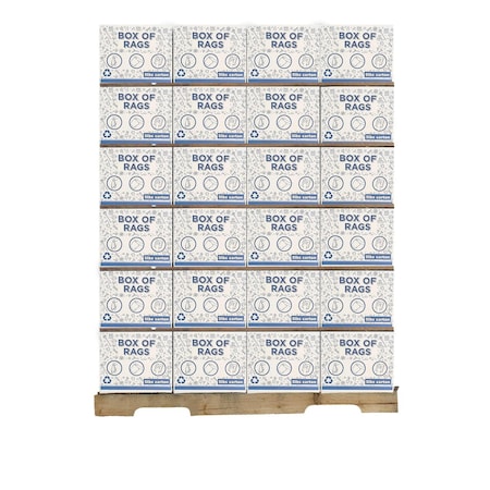 Supremeplus Recycled White Terry Towel Cleaning Rags, 600 lbs. Pallet, 120 x 5 lbs. Boxes, 120PK SP-8292